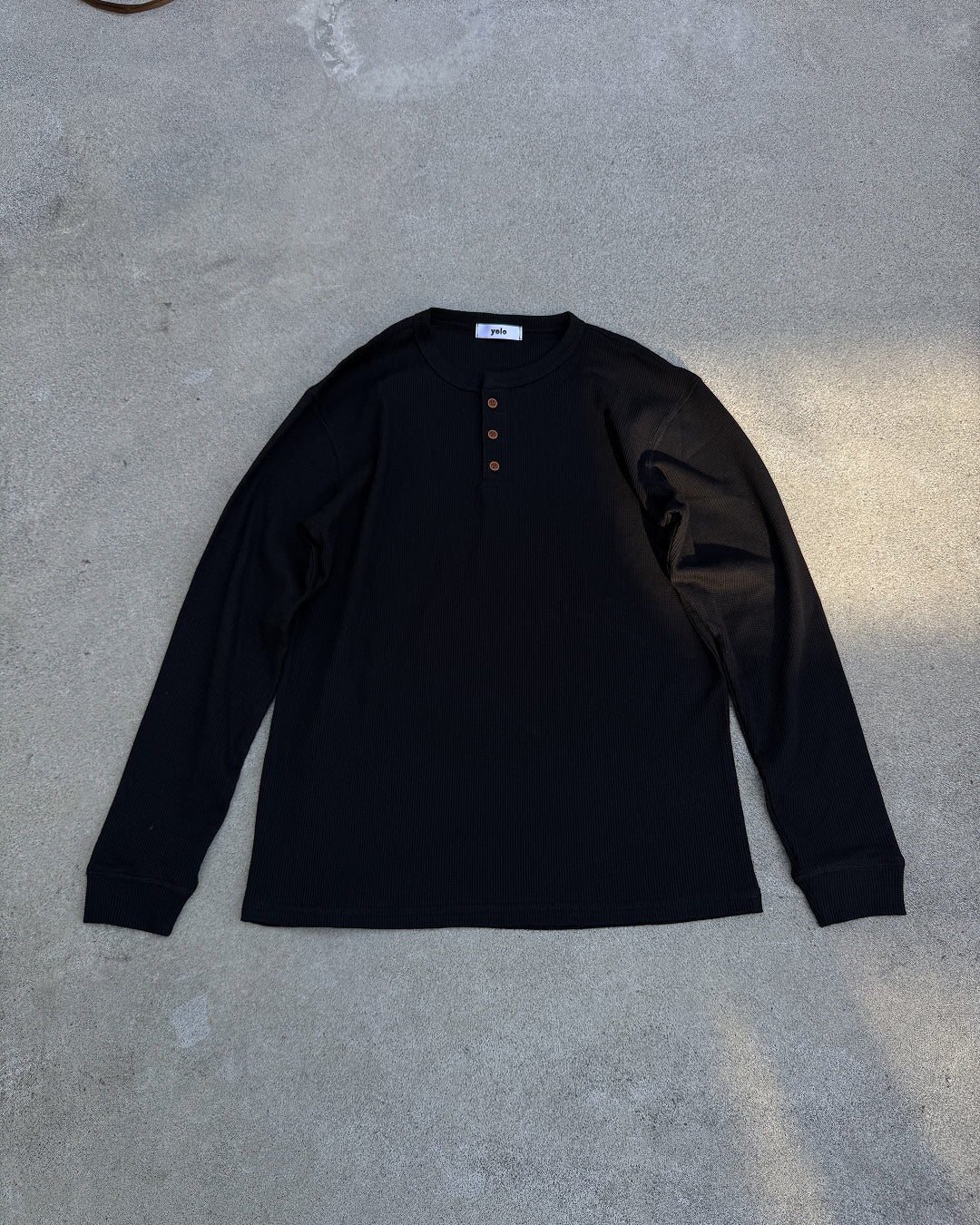 ヘンリーネックボタンニット KN0427