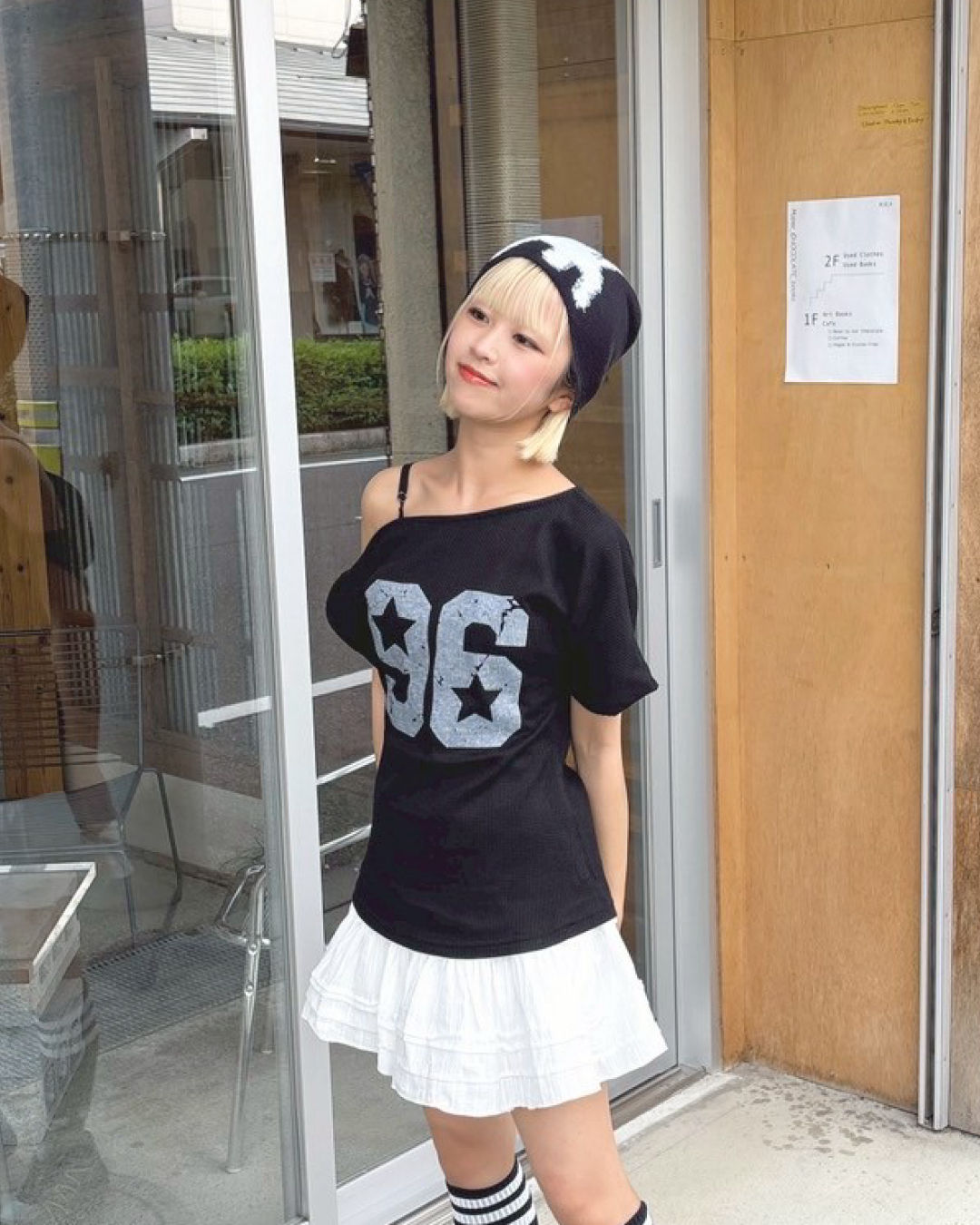 ワンショルダーナンバーTシャツ KR0002