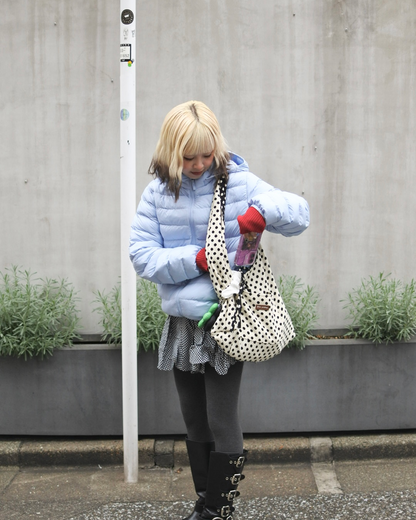 リボンデザイン水玉トートバッグ KR0055