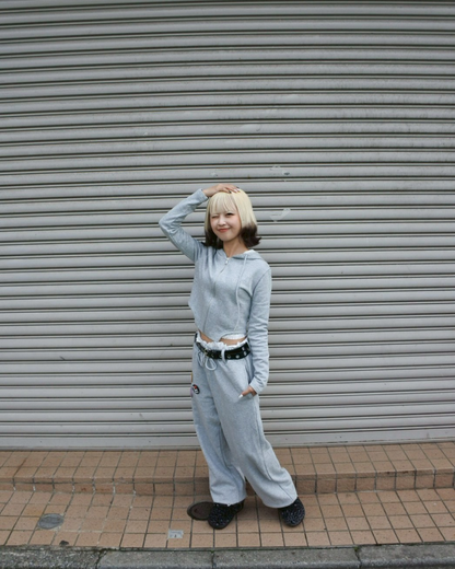 【11/25 19:00販売開始 オリジナル 即納】ボディスーツデザインラインストーンパーカー KR6000