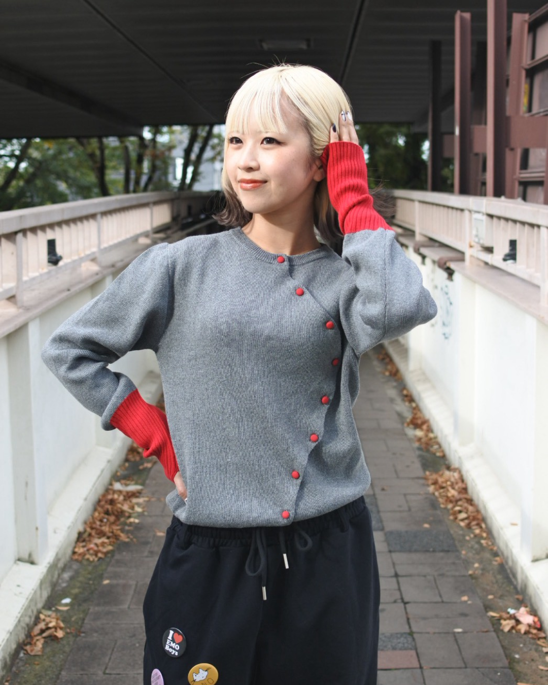 【11/25 19:00販売開始 オリジナル 即納】ウェーブツートンカーディガン KR6003