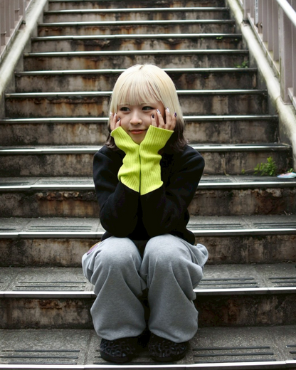 【11/25 19:00販売開始 オリジナル 即納】ウェーブツートンカーディガン KR6003