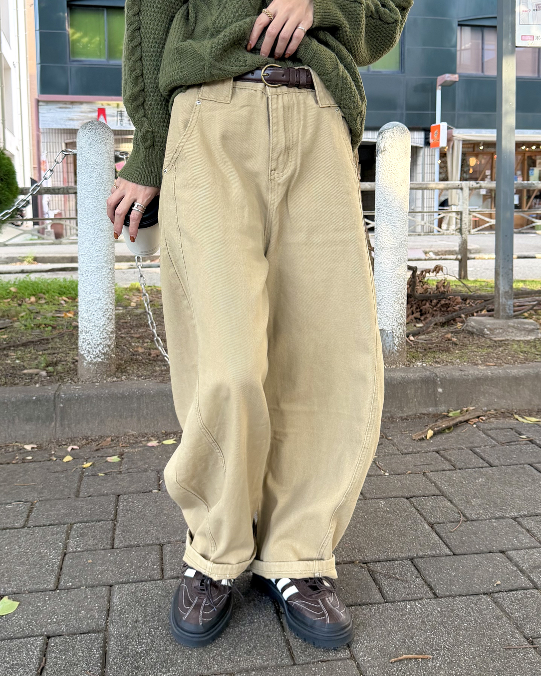 ルーズフィットワイドチノパンツ KU0036