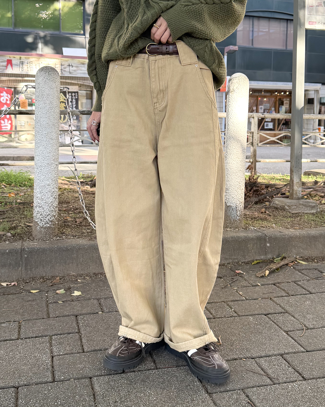 ルーズフィットワイドチノパンツ KU0036