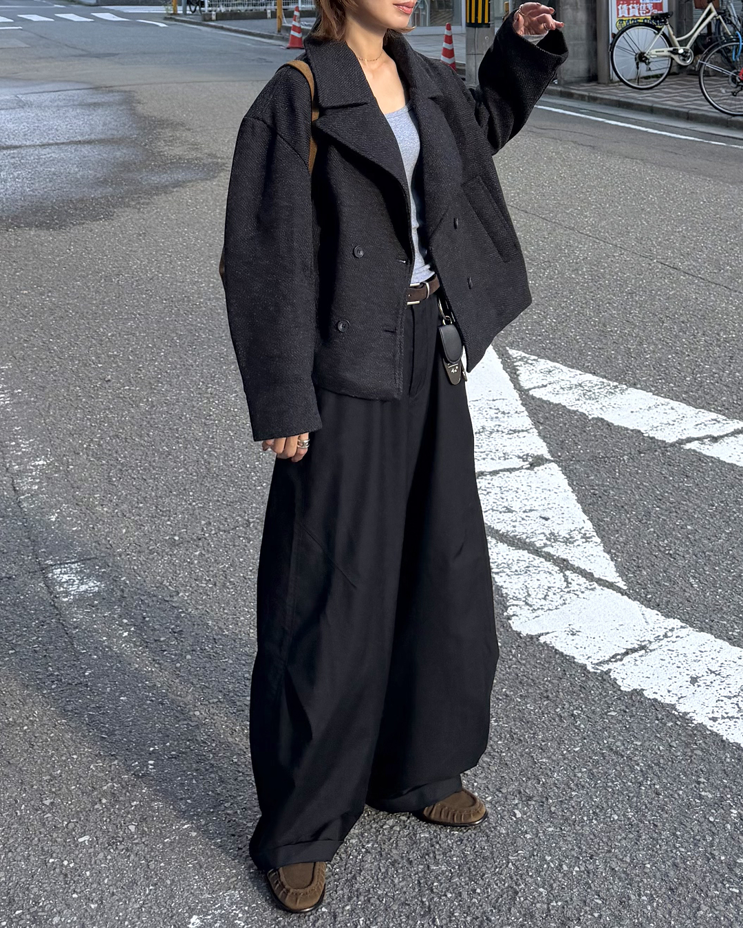 ビッグラペルショートPコート KU0046