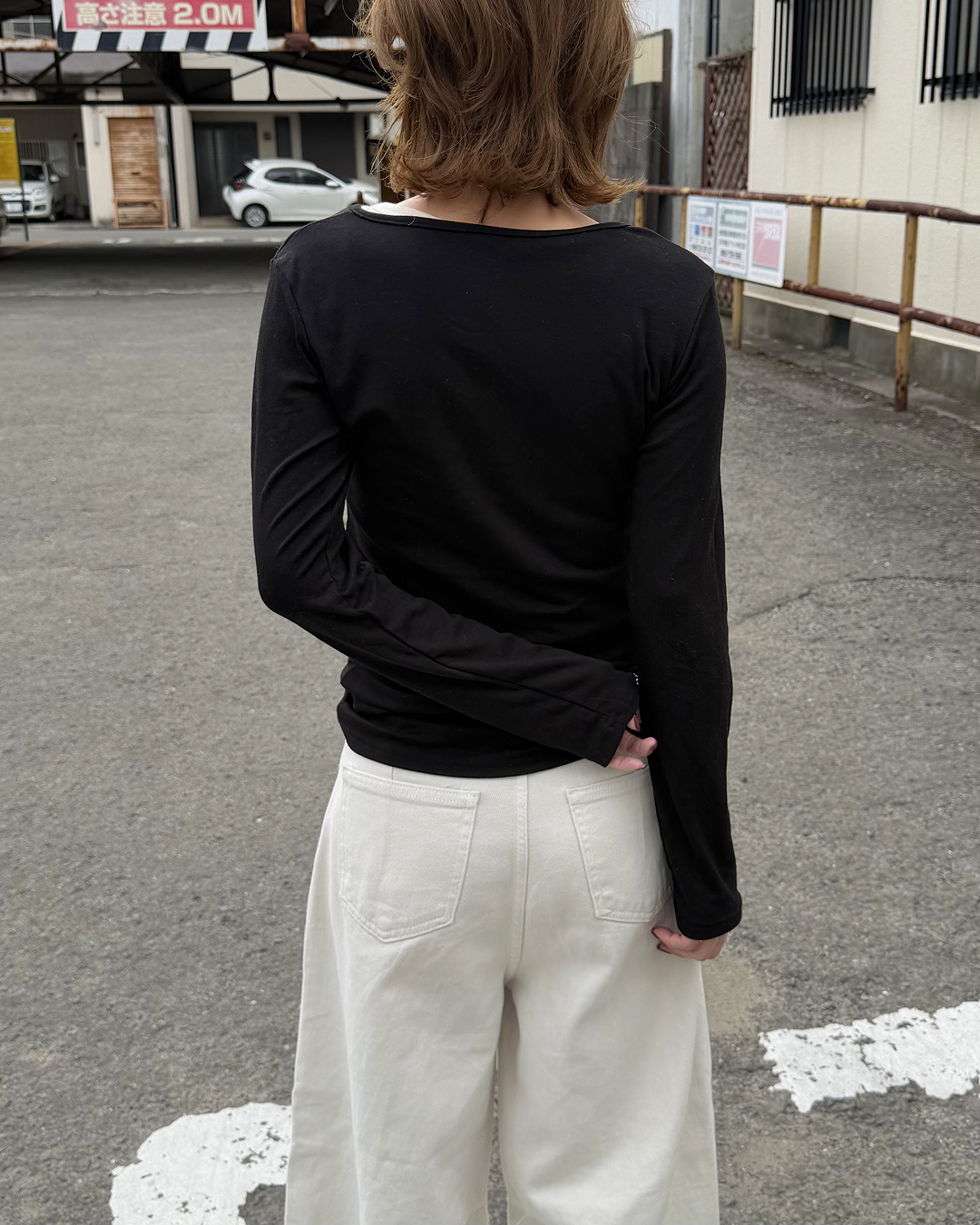 アイレットボタンデザインカットソー KU0055