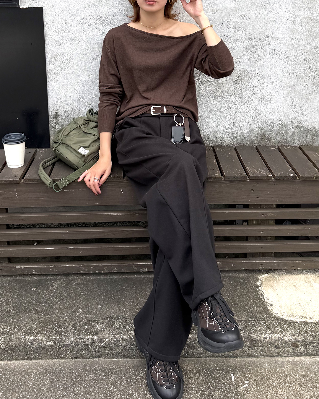 シンプルワンショルダートップス KU0094