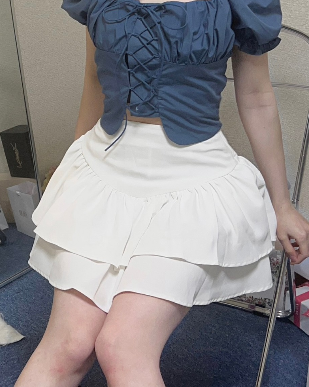 Mini pleated skirt L0005
