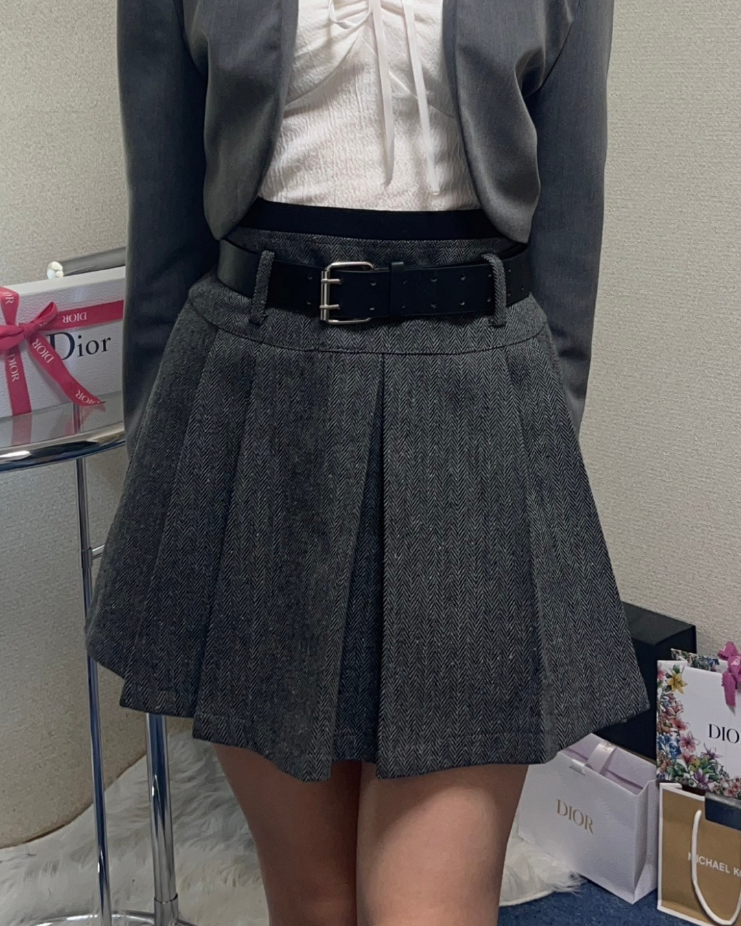 Retro Pleated Skirt L0051