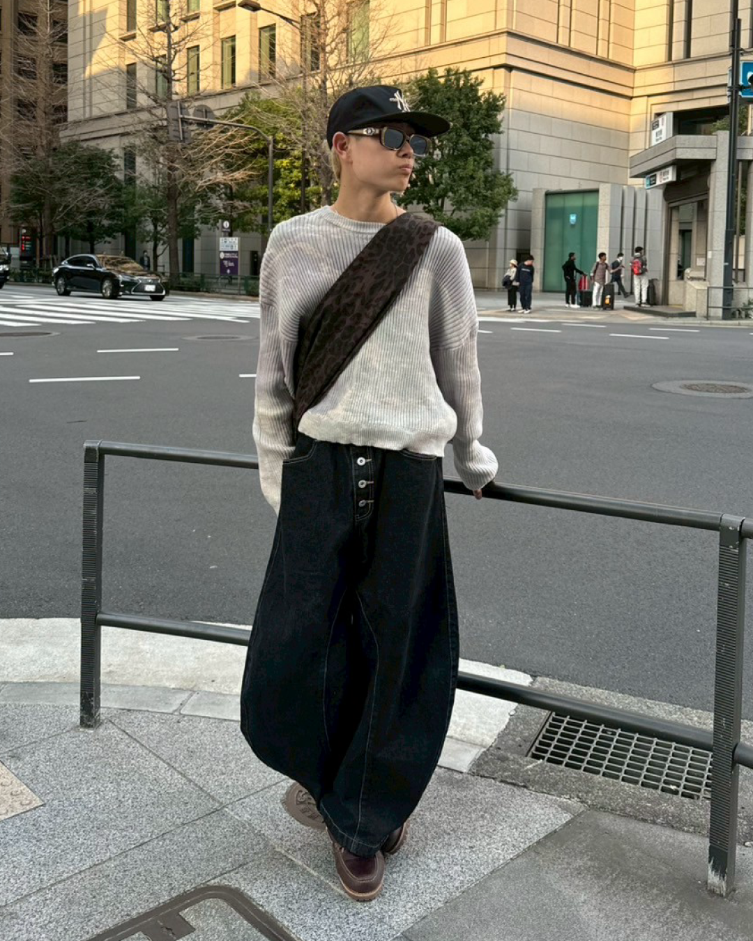 GRANCY】ボタンレイヤードデザイン ナイロンパンツ S GRANCY GRANCY】ボタンレイヤードデザイン ナイロンパンツ S GRANCY