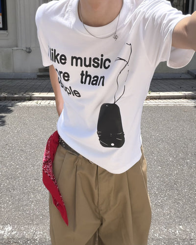 イングリッシュプリントTシャツ MK0111