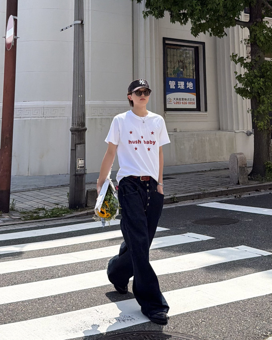 スタープリントデザインTシャツ MK0122