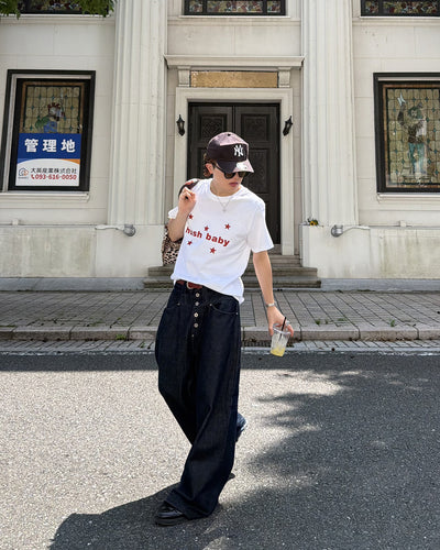 スタープリントデザインTシャツ MK0122