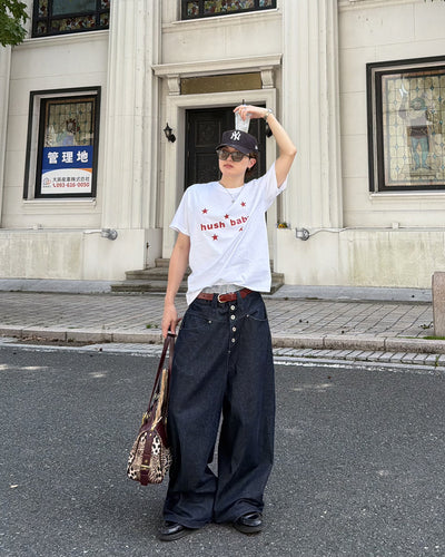 スタープリントデザインTシャツ MK0122