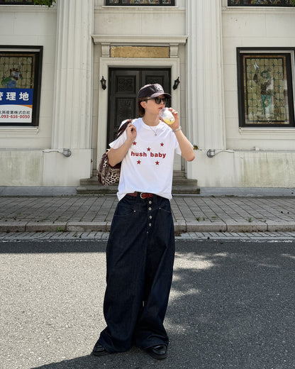 スタープリントデザインTシャツ MK0122