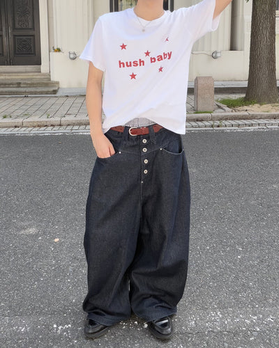 スタープリントデザインTシャツ MK0122