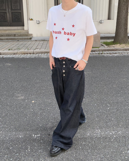 スタープリントデザインTシャツ MK0122