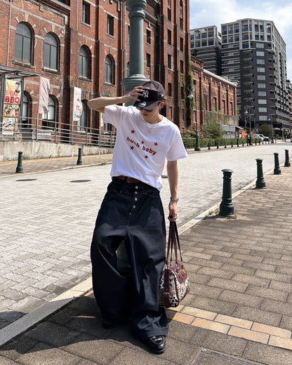 スタープリントデザインTシャツ MK0122