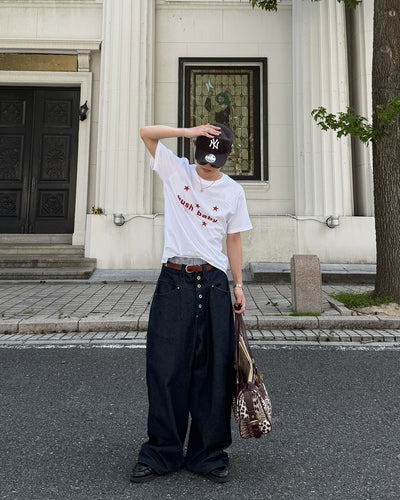 スタープリントデザインTシャツ MK0122