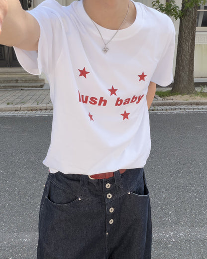 スタープリントデザインTシャツ MK0122