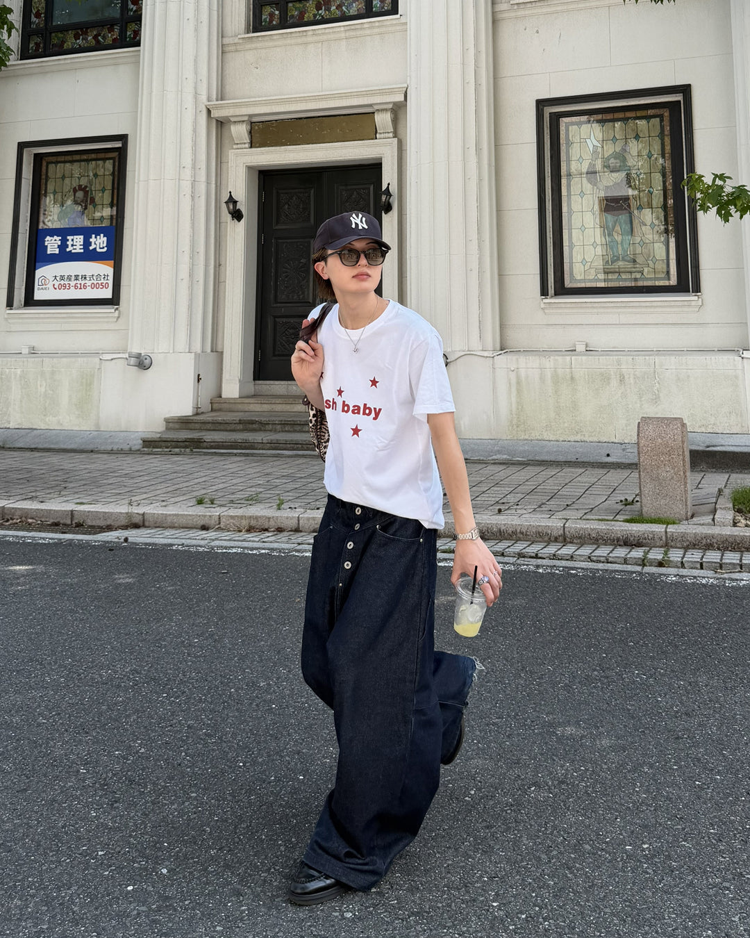 スタープリントデザインTシャツ MK0122