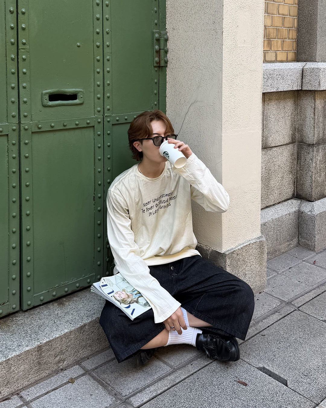 フェード加工ロングTシャツ MK0145