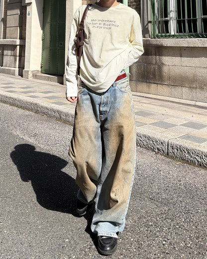 フェード加工ロングTシャツ MK0145