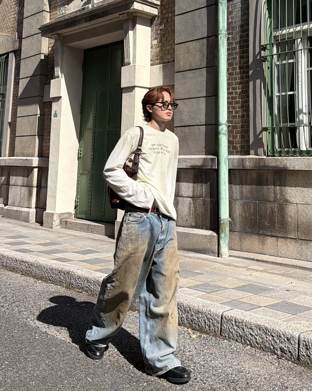 フェード加工ロングTシャツ MK0145