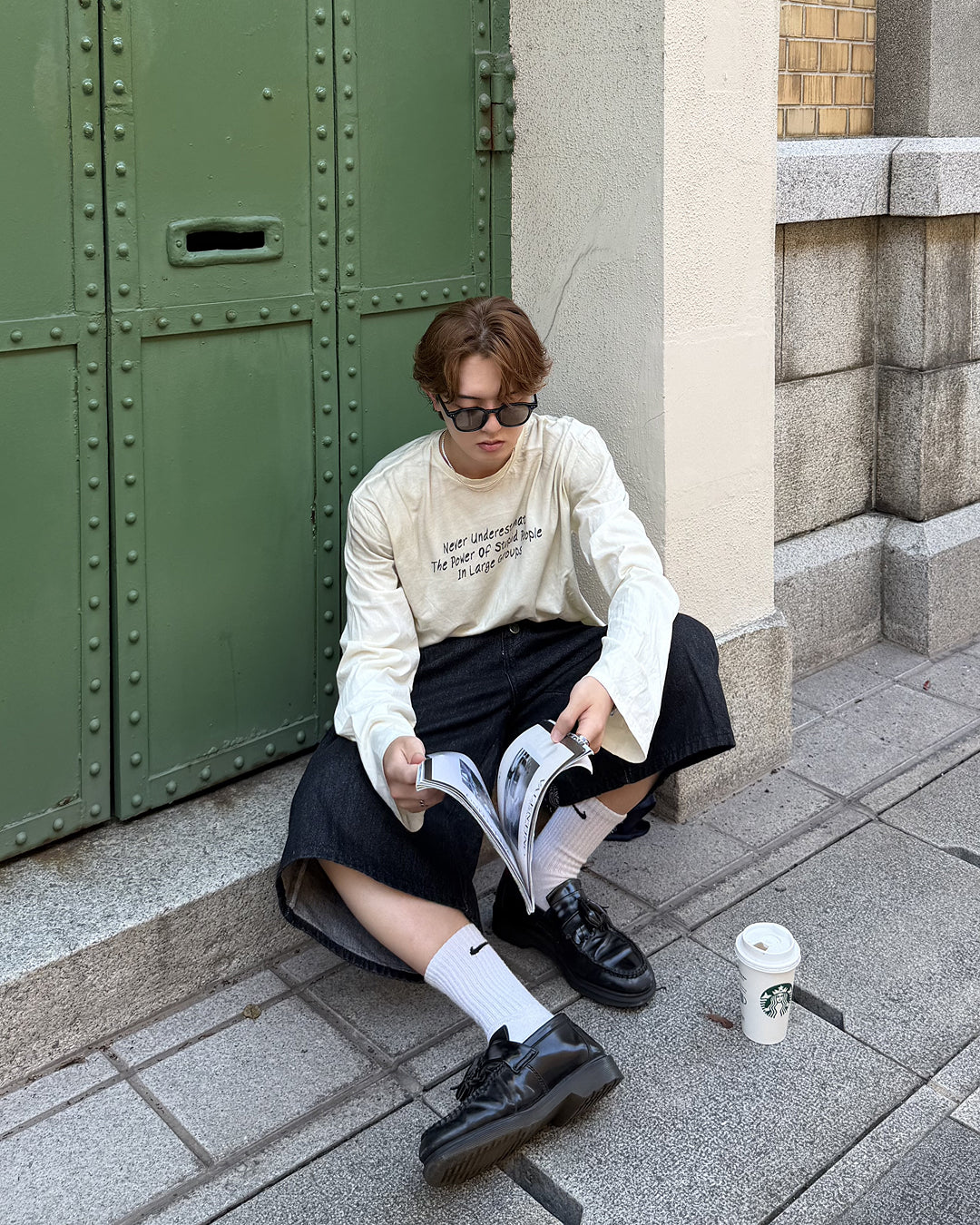 フェード加工ロングTシャツ MK0145