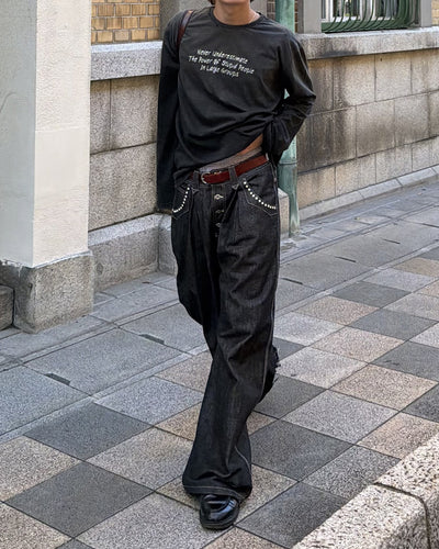 フェード加工ロングTシャツ MK0145