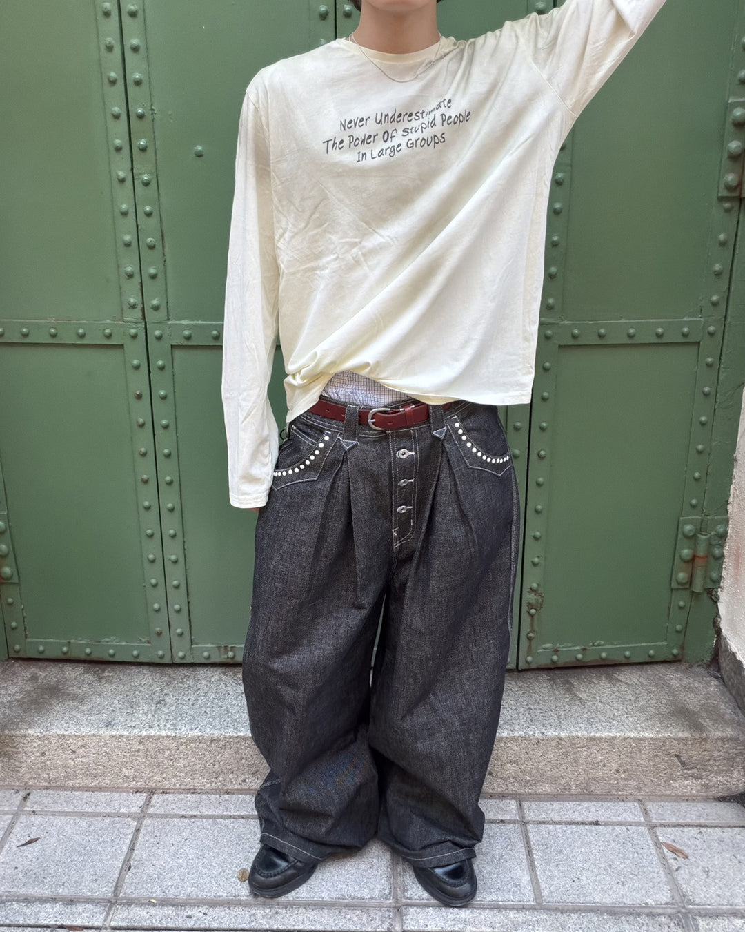 フェード加工ロングTシャツ MK0145