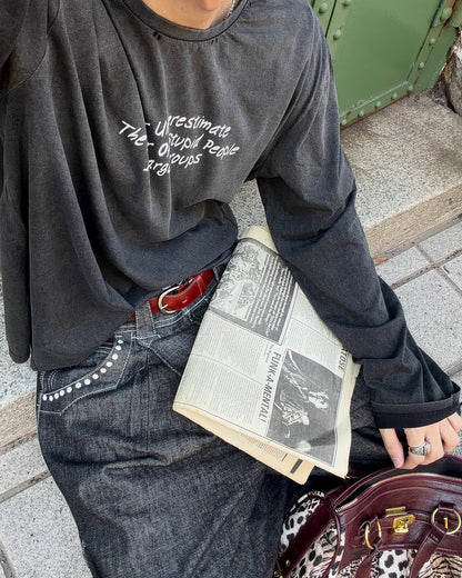 フェード加工ロングTシャツ MK0145