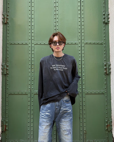 フェード加工ロングTシャツ MK0145