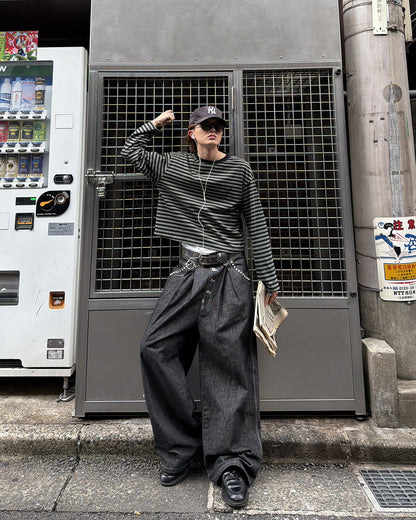 カジュアルフィットカラーボーダーロンT MK0171