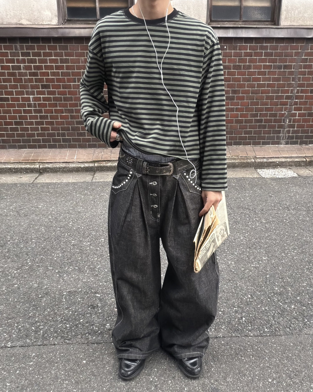カジュアルフィットカラーボーダーロンT MK0171