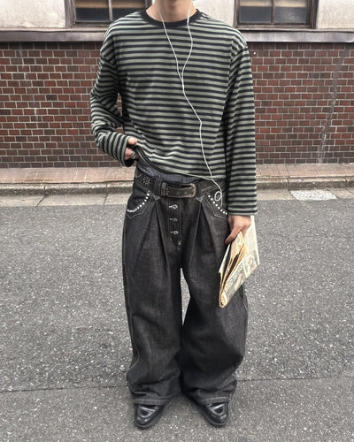 カジュアルフィットカラーボーダーロンT MK0171