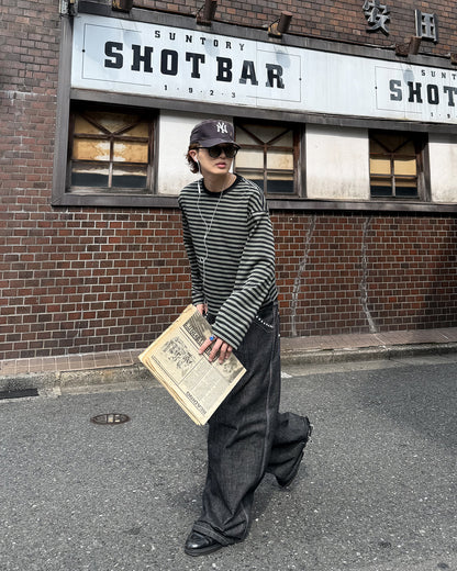カジュアルフィットカラーボーダーロンT MK0171