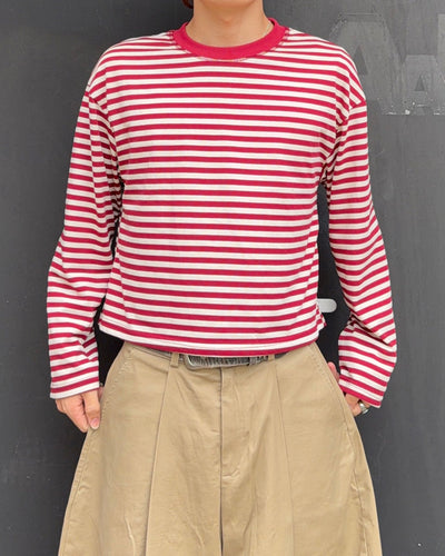 カジュアルフィットカラーボーダーロンT MK0171