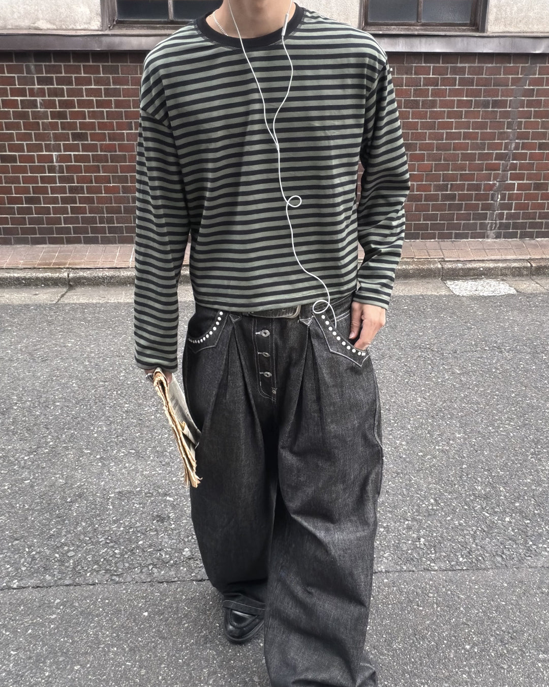 カジュアルフィットカラーボーダーロンT MK0171
