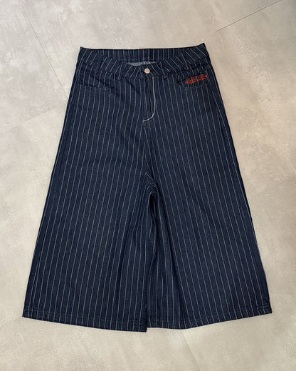 ストライプカラーステッチクロップドパンツ MK0172
