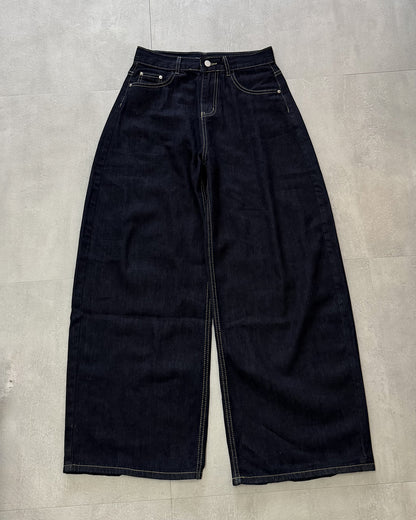 シンプルワイドバギーデニムパンツ MK0173