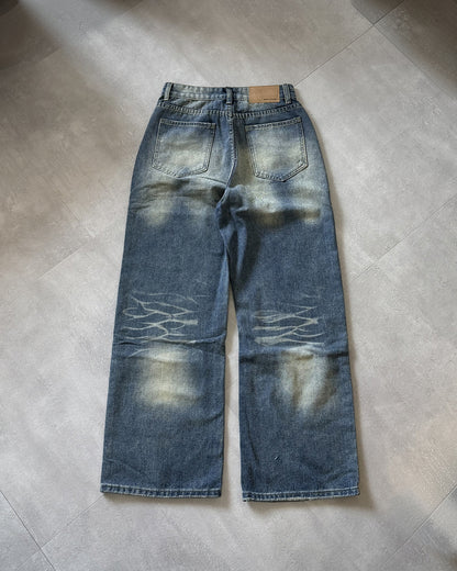 クラッシュデニムパンツ MK0175