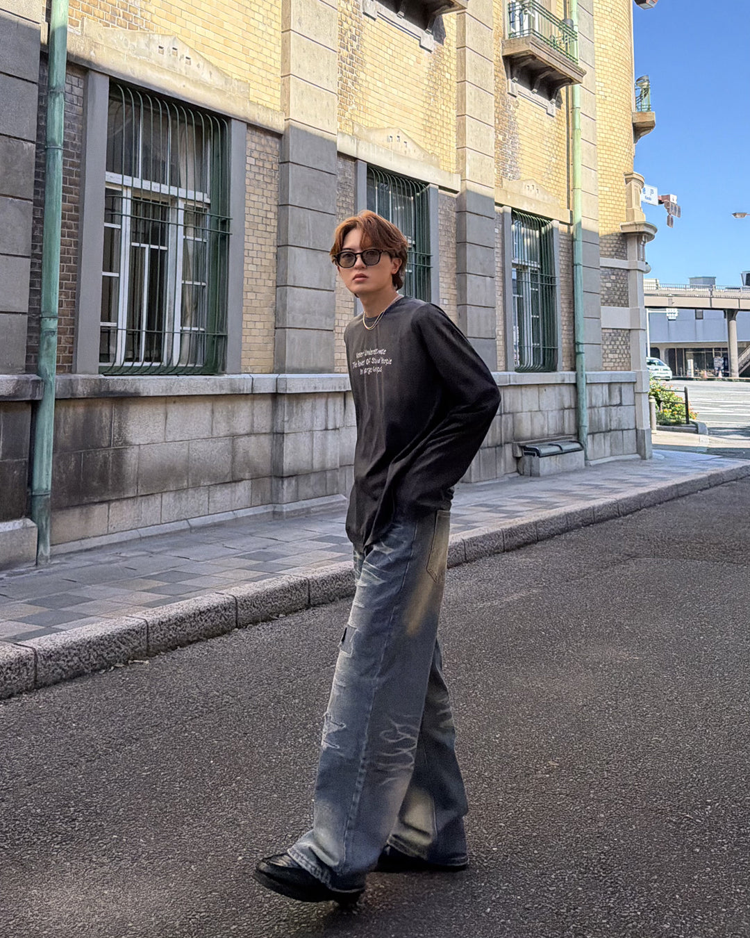 クラッシュデニムパンツ MK0175