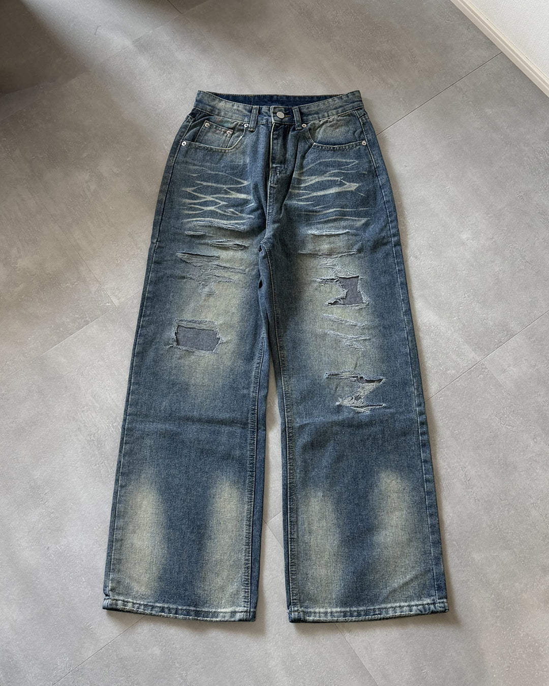 クラッシュデニムパンツ MK0175