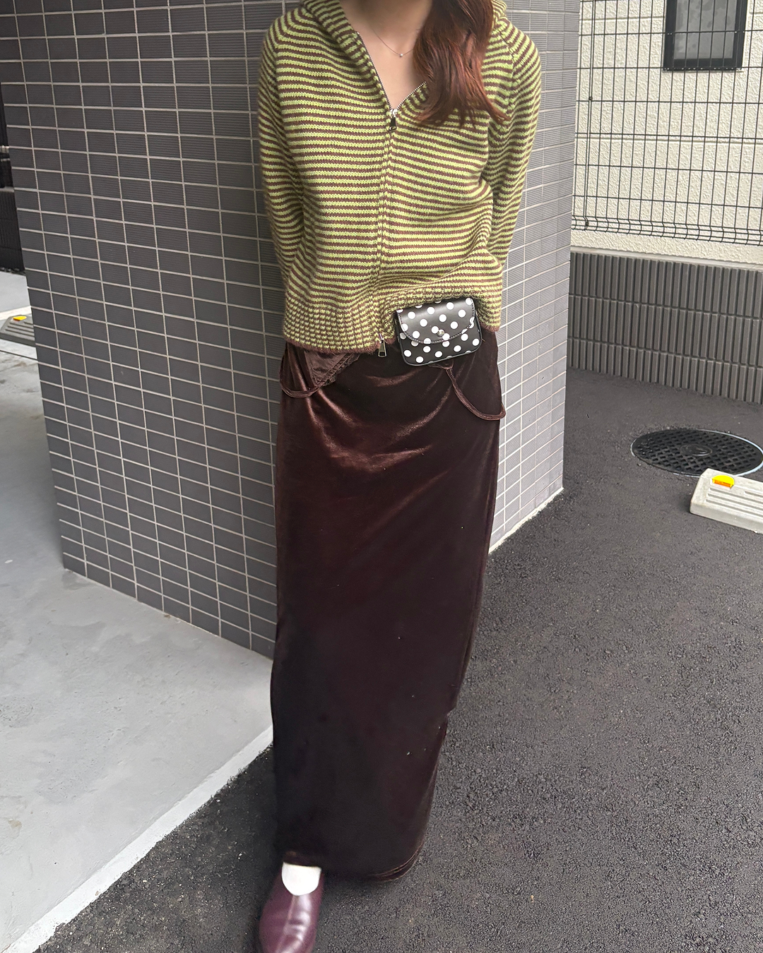 ボーダーニットパーカー ML0030