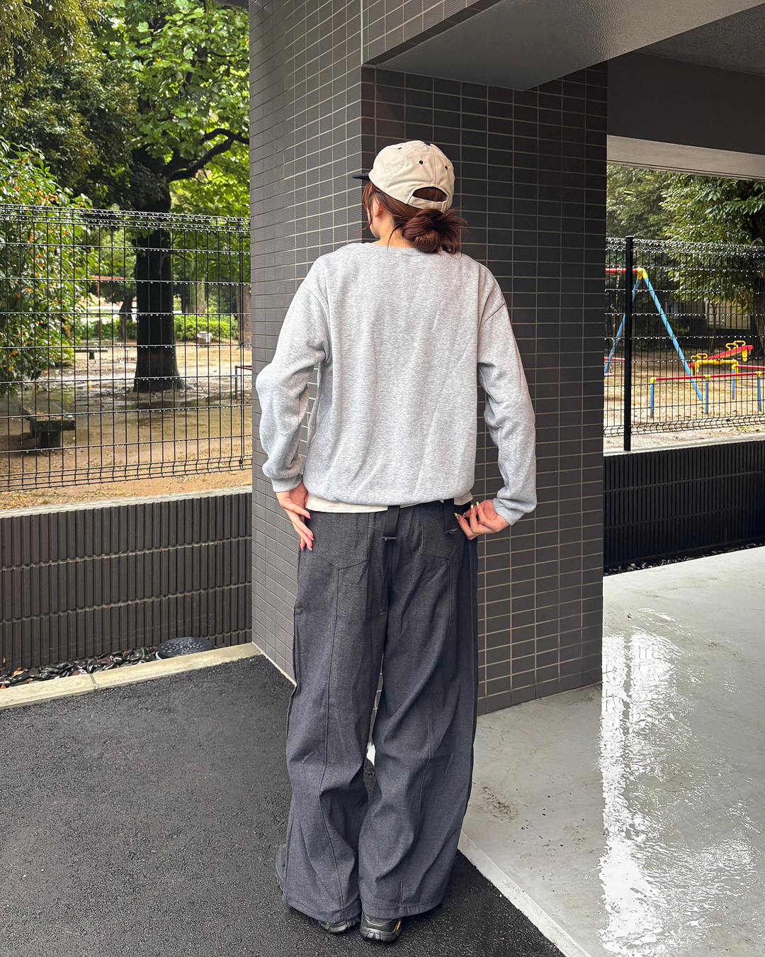 ワイドレッグシマーモップパンツ ML0031