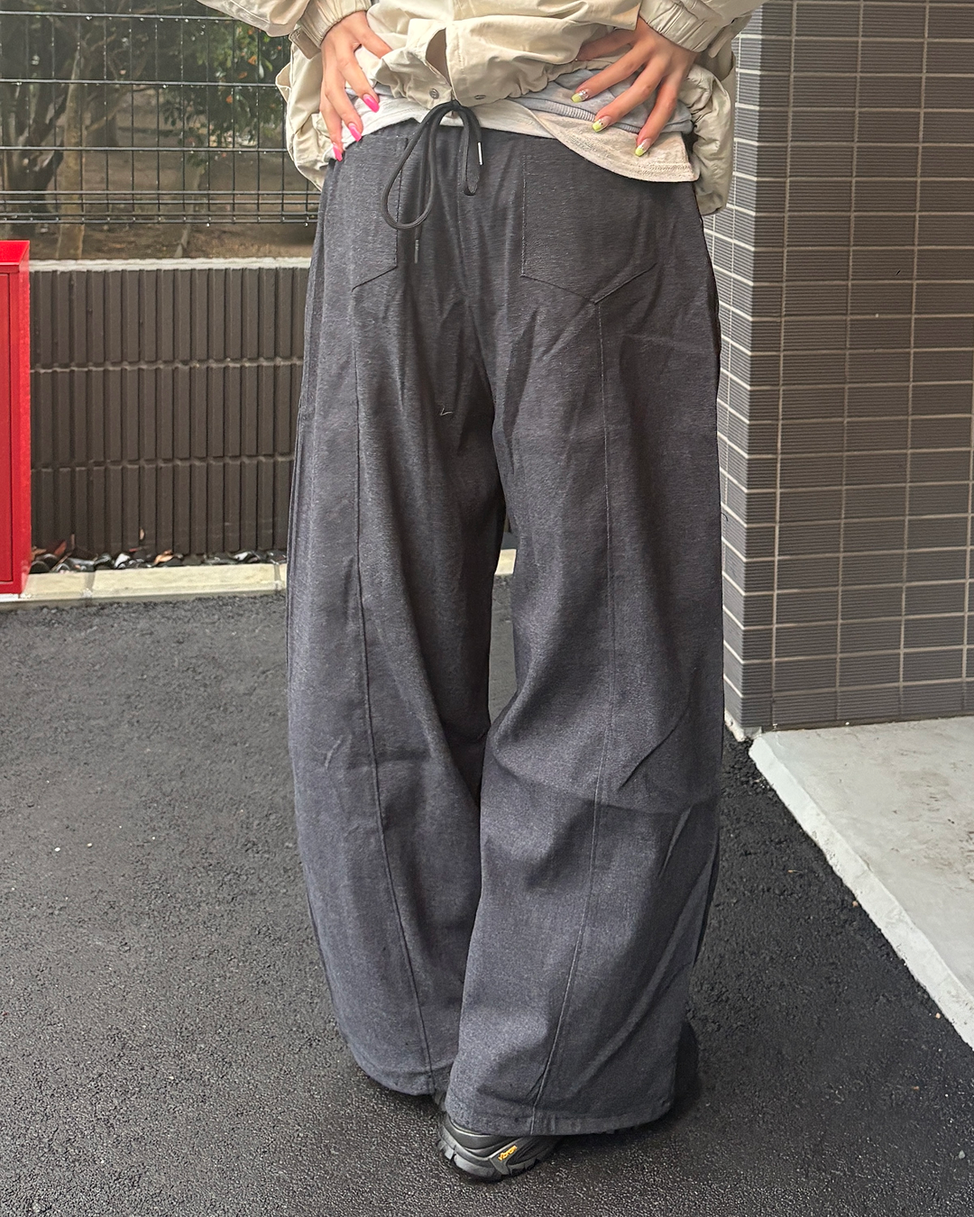 ワイドレッグシマーモップパンツ ML0031