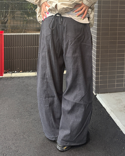 ワイドレッグシマーモップパンツ ML0031