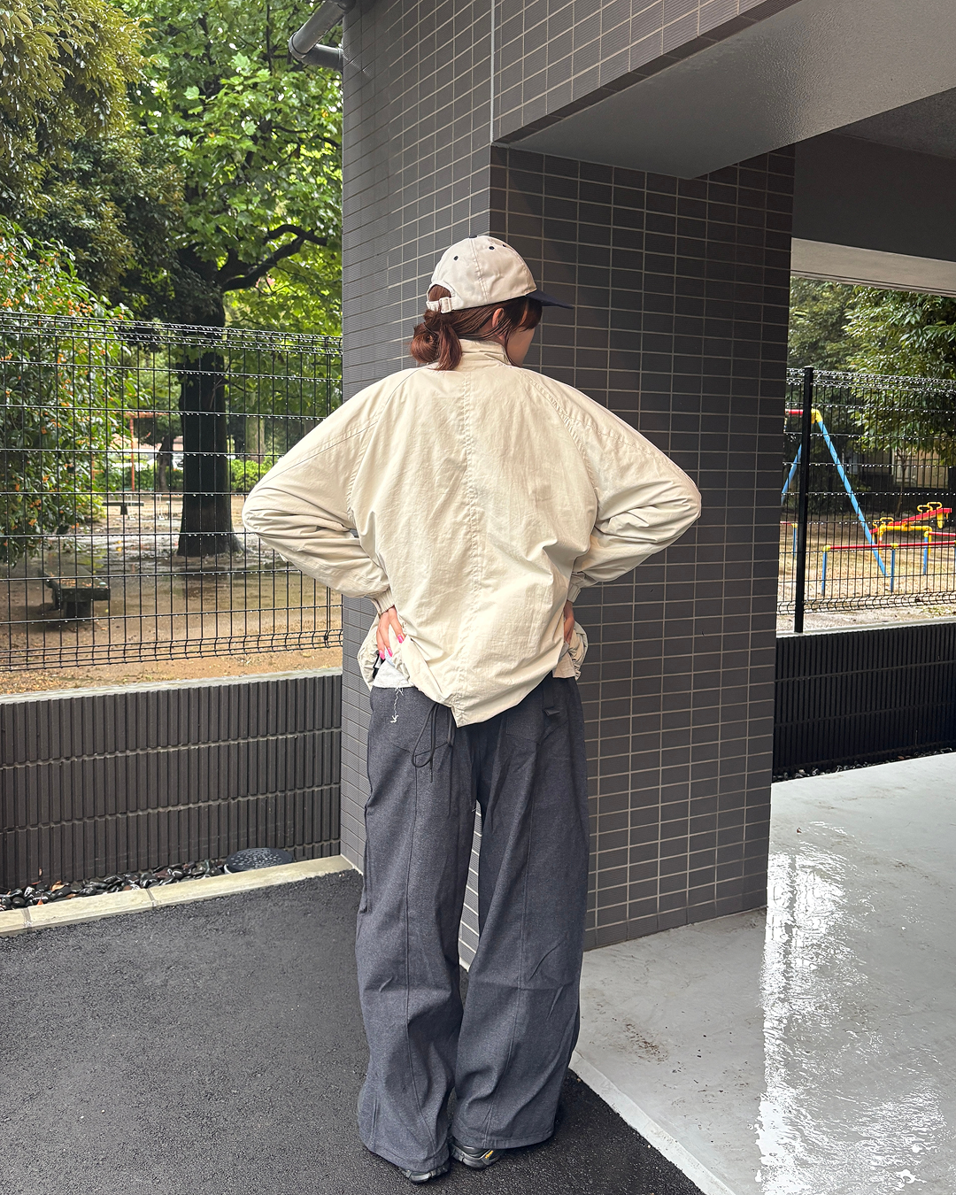 ワイドレッグシマーモップパンツ ML0031