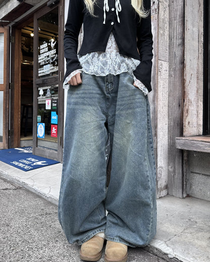 サイドデザインウォッシュデニム　MM3001